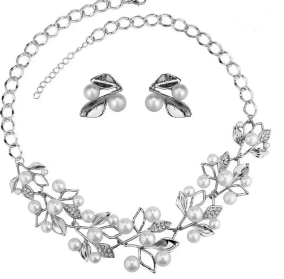 Alloy Silver Jewel Set  (Pack of 1)