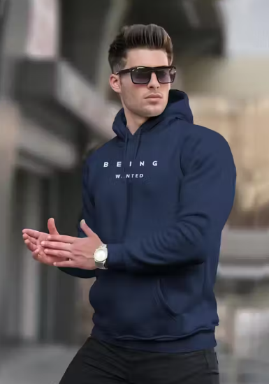 Being Wanted Trendy Hooded Printed Full Sleeve Sweatshirt