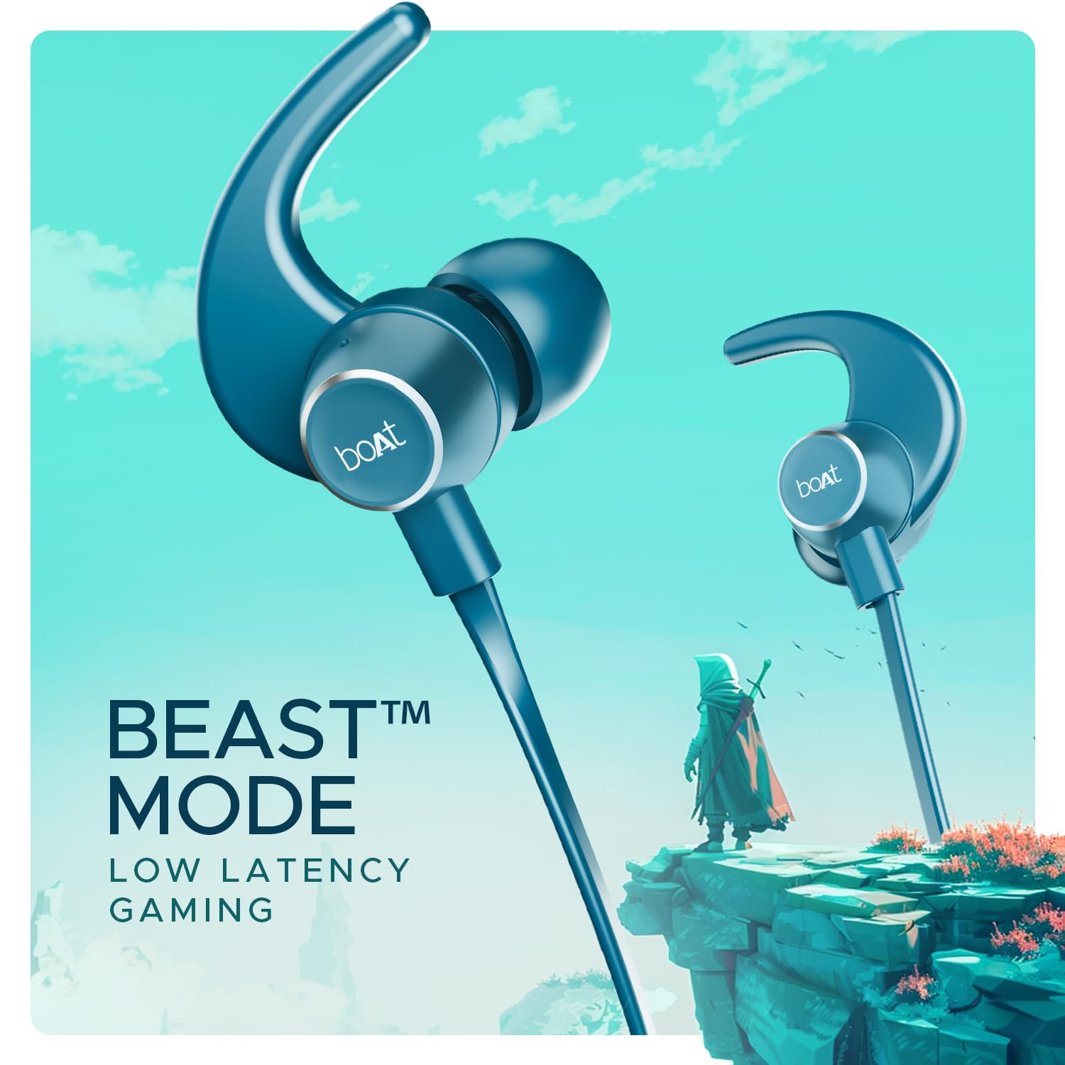 Boat Rockerz 255 Pro+, 60H Battery, Fast Charge, IPX7, Dual Pair,Low Latency,Magnetic Buds, Stream Ad Free Music via App Support, in Ear Bluetooth Neckband, Wireless with Mic Earphones (Teal Grey)