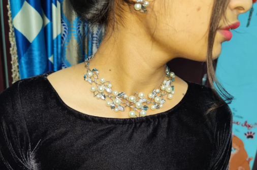 Alloy Silver Jewel Set  (Pack of 1)