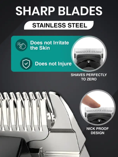 VGR V-118 Professional Hair Clipper with LED Display Trimmer 200 min Runtime 6 Length Settings  (Black)