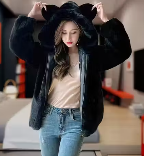 New Fur Trending Hoodie for Girls
