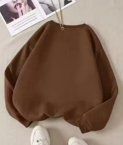 Trendy Women's Beautiful Girls printed sweatshirt full sleeve