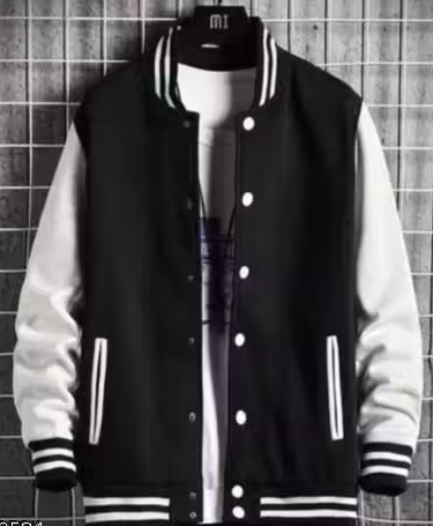 Versity Jacket Black and White