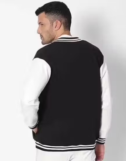 Versity Jacket Black and White