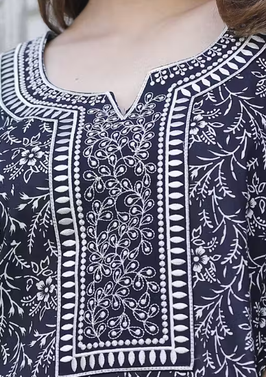 Cotton Embroidery Nighty | Nightdress | Gown | Maxi | Jaipuri Gown Nighty | Cotton Nighty