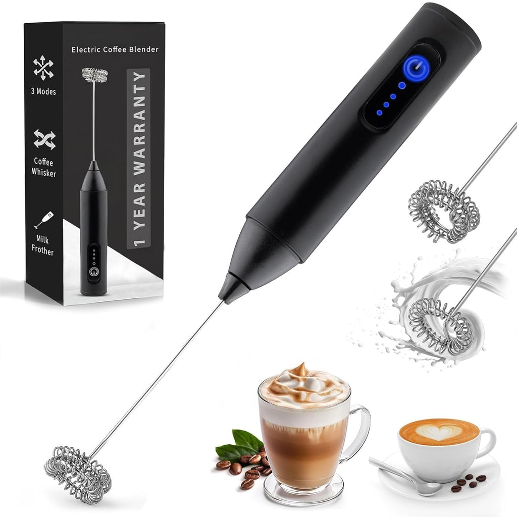 Coffee Frother Blender Milk Frother with Stand Coffee Blender Whisk Foam Maker Egg Beaters Cappuccino Hand Blender Battery Operated Electric Coffee Beater (Pack of 1)