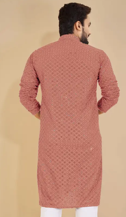 Amazing Colour Men Cotton Rayon Kurta Pyjama Set