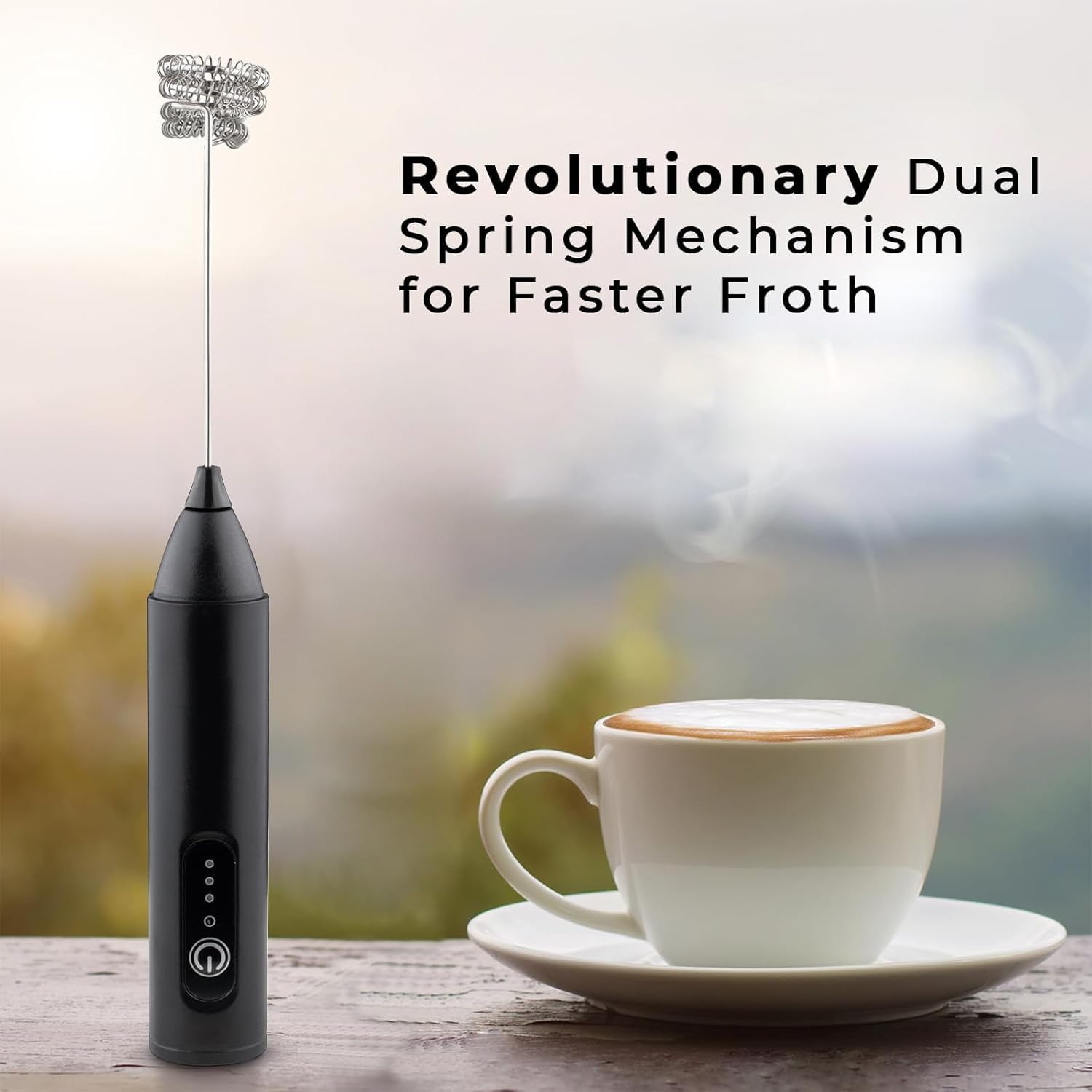 Coffee Frother Blender Milk Frother with Stand Coffee Blender Whisk Foam Maker Egg Beaters Cappuccino Hand Blender Battery Operated Electric Coffee Beater (Pack of 1)