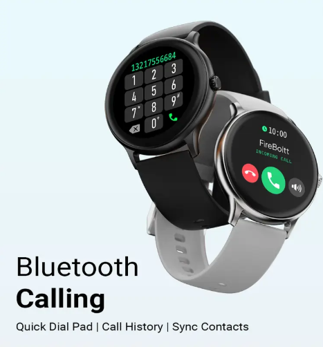 Fire-Boltt Hurricane 33.02mm (1.3) Curved Glass Display with BT Calling, 100+ Sports Modes Smartwatch  (Grey Strap, Free Size)