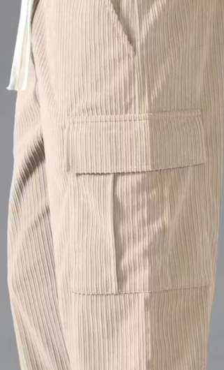 Men's Corduroy Cargo Pants | Relaxed Fit Straight Leg Trousers with Multi Pockets | Casual Loose Fit Bottoms for Daily Wear