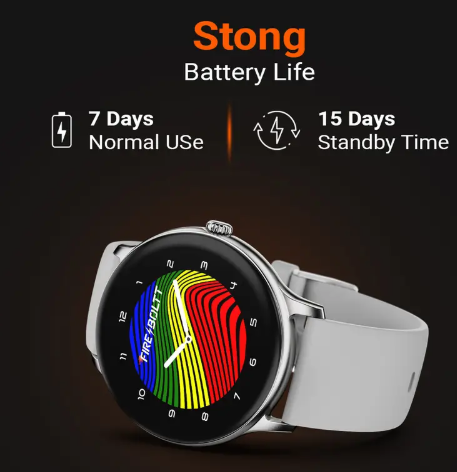 Fire-Boltt Hurricane 33.02mm (1.3) Curved Glass Display with BT Calling, 100+ Sports Modes Smartwatch  (Grey Strap, Free Size)