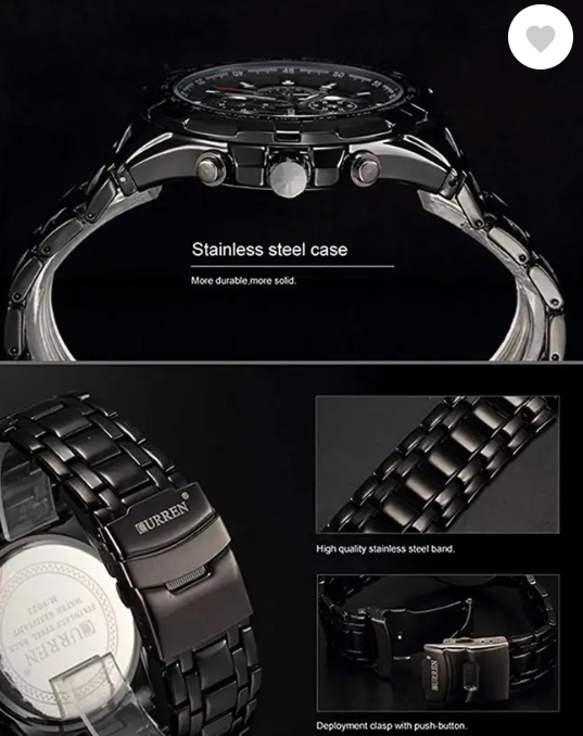 Amazing Analog Watch for Men Pitch Black DMC-004