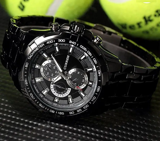 Amazing Analog Watch for Men Pitch Black DMC-004