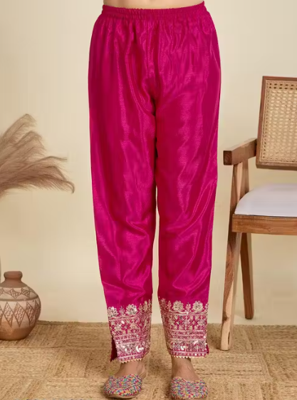 Embroidered Heavy Chinon Silk kurti with embroidered Palazzo and dupatta Set & Materials new designer havy embroidery work