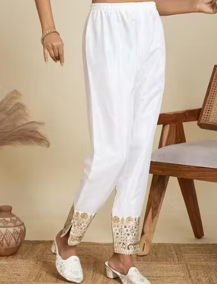 Embroidered Heavy Chinon Silk kurti with embroidered Palazzo and dupatta Set & Materials new designer havy embroidery work