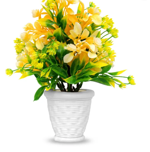 Wild Artificial Plant with Pot Home/Office Table Decoration(Pack of 4) (17.5 cm, Multicolor)