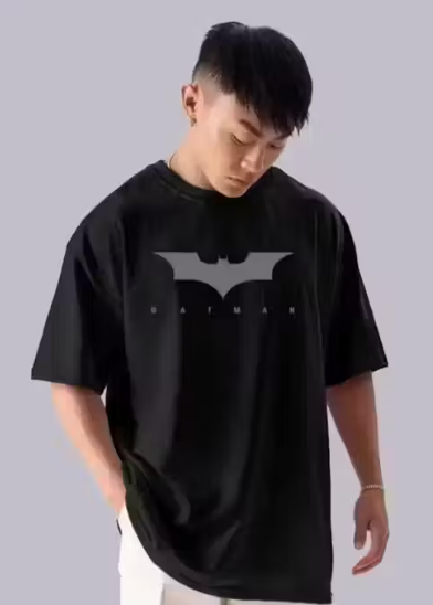 MENS TRENDY T-SHIRT BLACK BATMAN