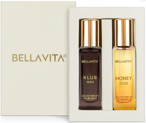 BELLAVITA KLUB MAN perfume & HONEY OUD perfume combo|2X20ML|With Citrus & Woody Notes| Eau de Parfum - 40 ml  (For Men & Women)