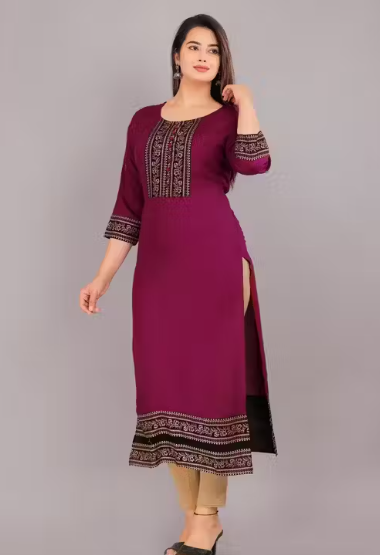 Worked with worked laces Kurti for Women highest demanding latest stylish