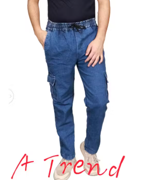Man Denim Cargom Jogger Pant For Men