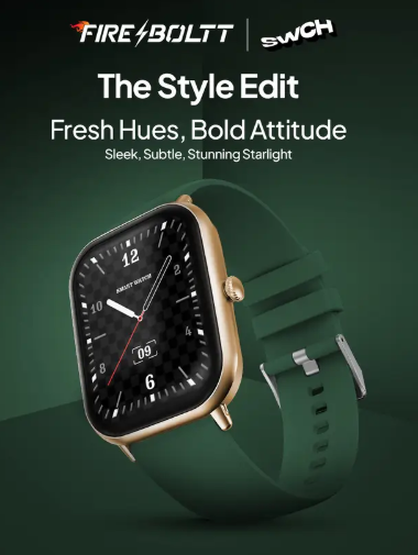 Fire-Boltt Hunter 51.1mm (2.01) HD Display Buetooth Calling with Single Chipset, Metal Body Smartwatch  (Green Strap, Free Size)