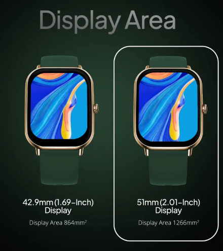 Fire-Boltt Hunter 51.1mm (2.01) HD Display Buetooth Calling with Single Chipset, Metal Body Smartwatch  (Green Strap, Free Size)