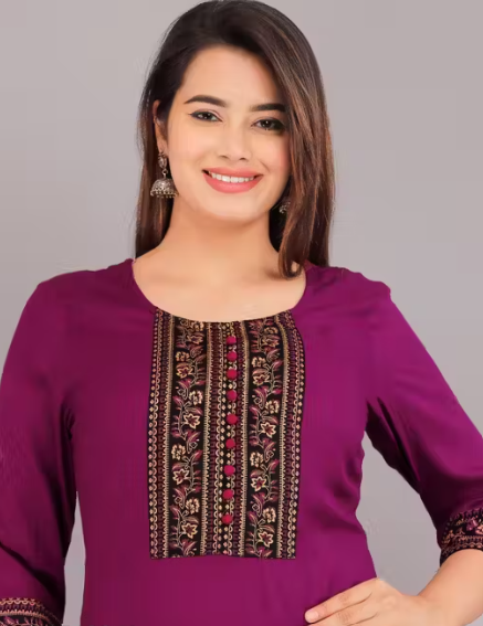 Worked with worked laces Kurti for Women highest demanding latest stylish