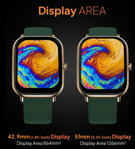 Fire-Boltt Hunter 51.1mm (2.01) HD Display Buetooth Calling with Single Chipset, Metal Body Smartwatch  (Green Strap, Free Size)