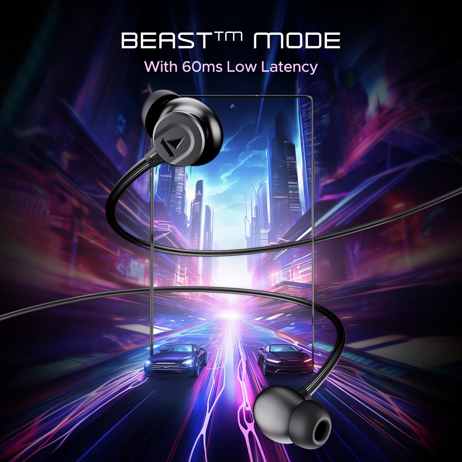 Boat Rockerz 255 ANC,100HRS Battery,Spatial Audio,ANC(~32Db),Fast Charge(10Mins=24HRS),3Mics Aienx,13Mm Drivers,Power Earbuds,Bluetooth Neckband,in Ear Wireless with Mic Earphones (Raven Black)