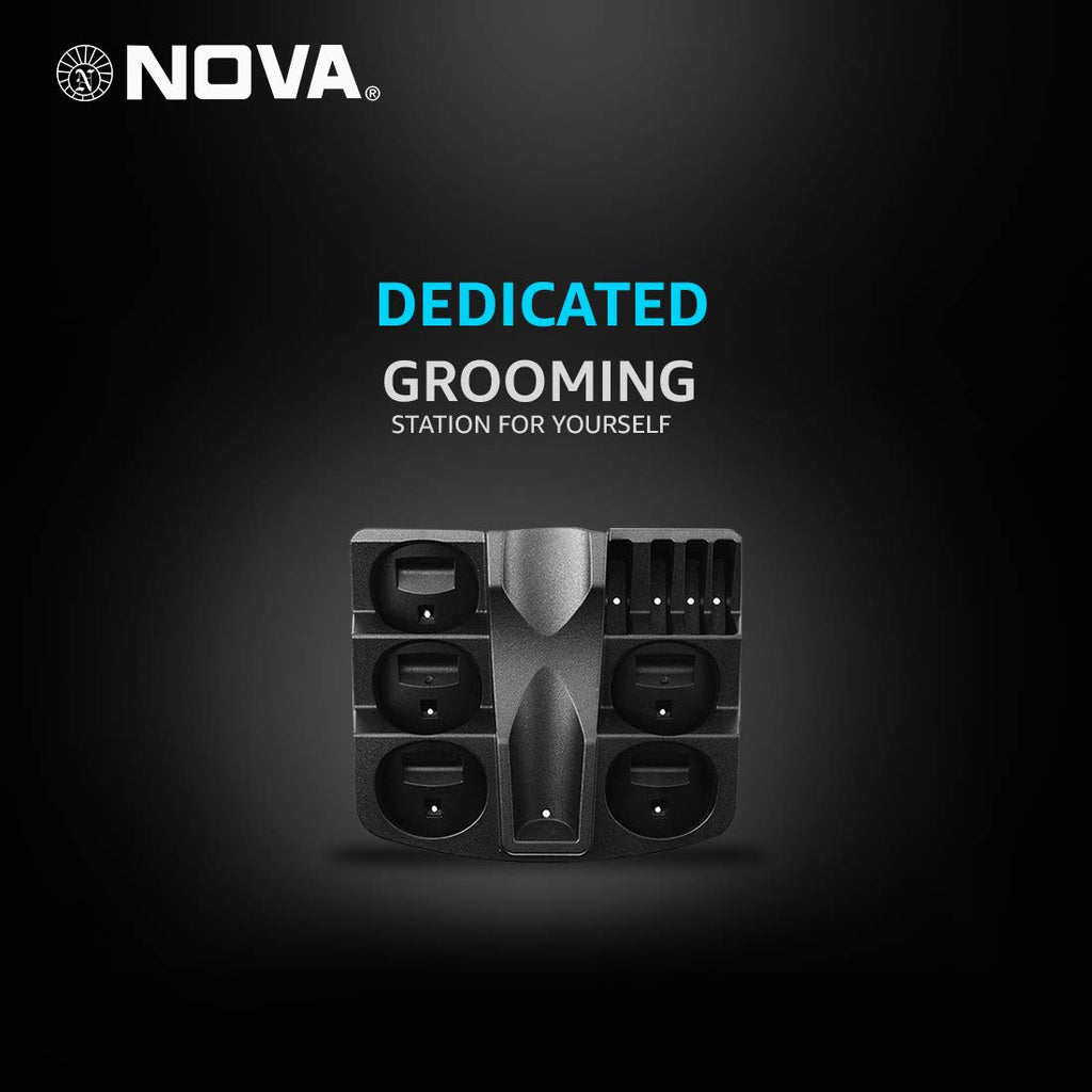 NOVA NG 1152 Cordless Rechargeable: 60 Minutes Runtime Multi Grooming Trimmer for Men (Blue)