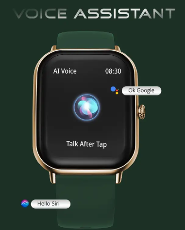 Fire-Boltt Hunter 51.1mm (2.01) HD Display Buetooth Calling with Single Chipset, Metal Body Smartwatch  (Green Strap, Free Size)