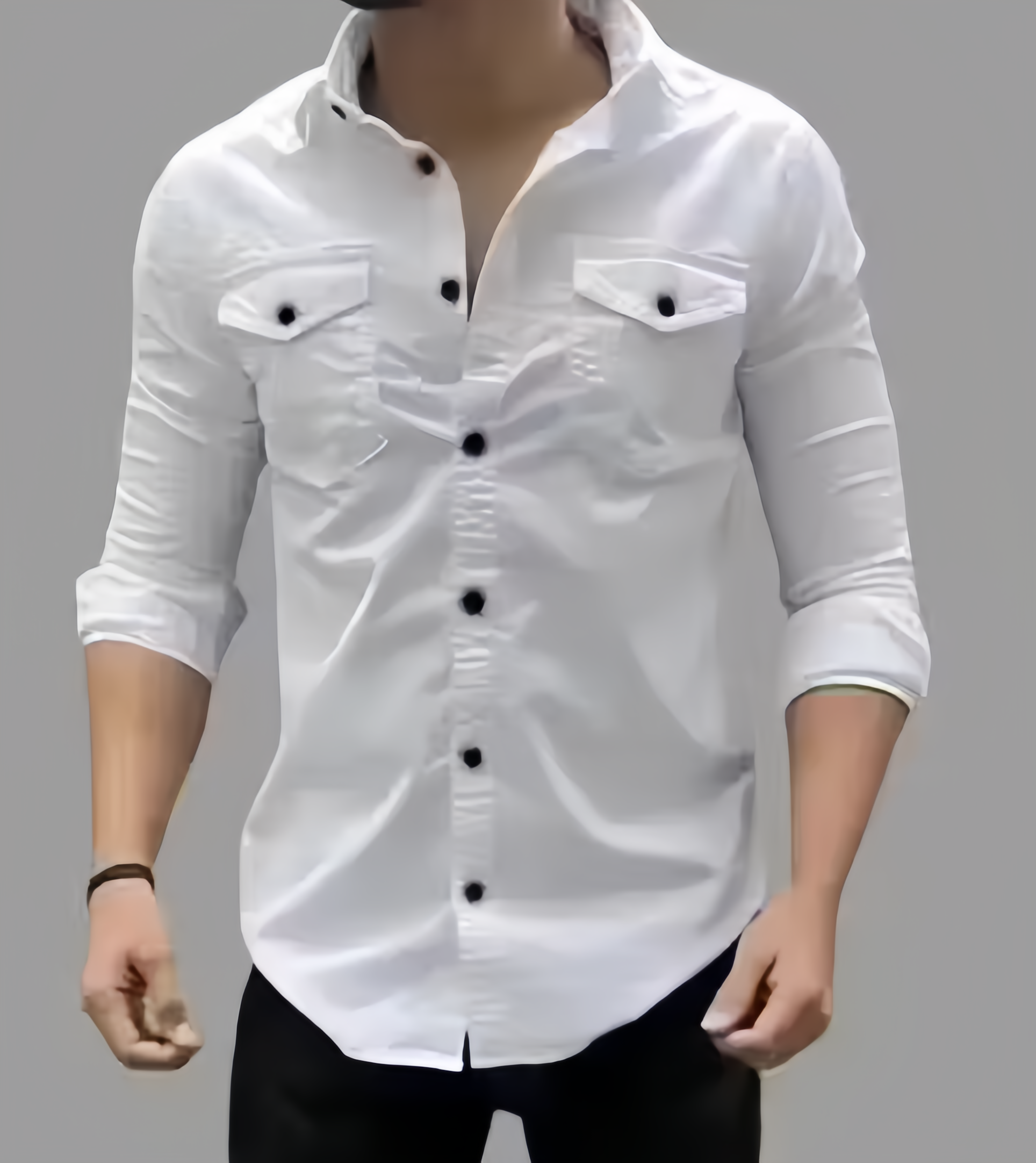 Classy party wear men shirt -White