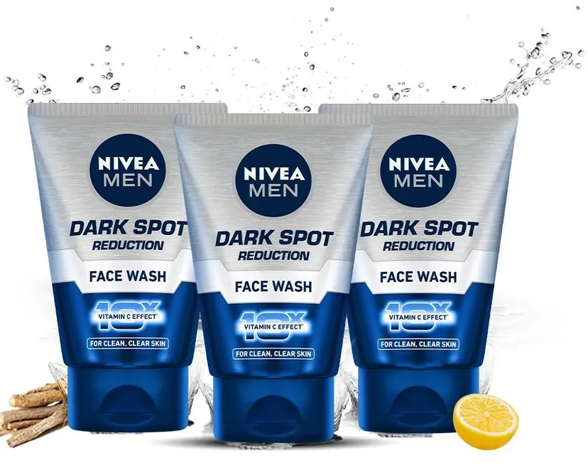 Nivea Men Dark Spot Reduction Combo with 10X Vitamin C Effect, Licorice, Face Wash  (300 g)