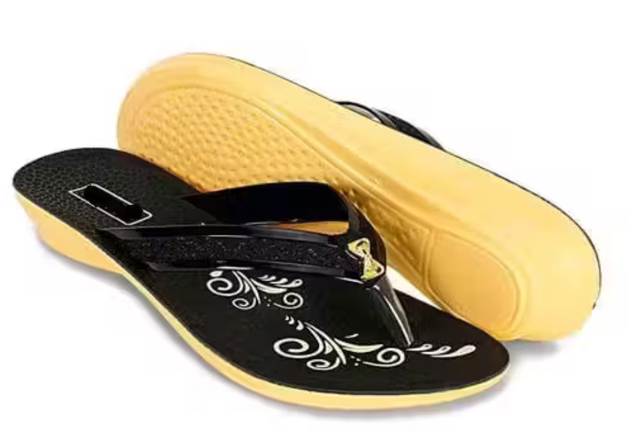 Flat Designer Slippers Pack of 2 Comfortable Flipflop/slipper for Women/Girls