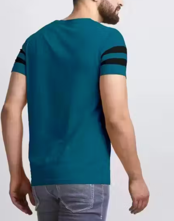 Men Striped Round Neck Cotton Blend "T-shirt" Combo Pack Off 2