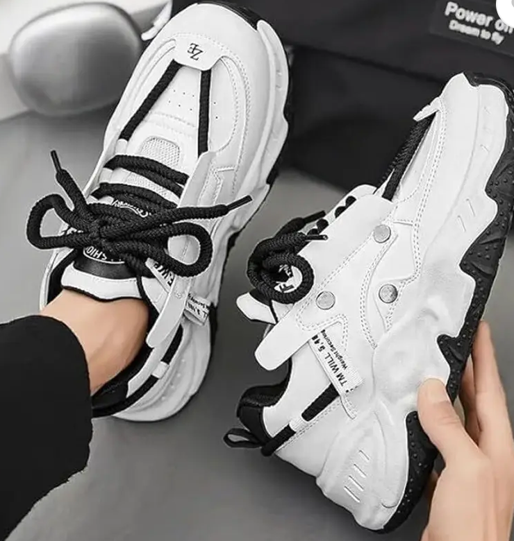 Trendy Men's Casual Sneakers Men's Fashion Style Walking Lace-Up Outdoor Sneakers For Men