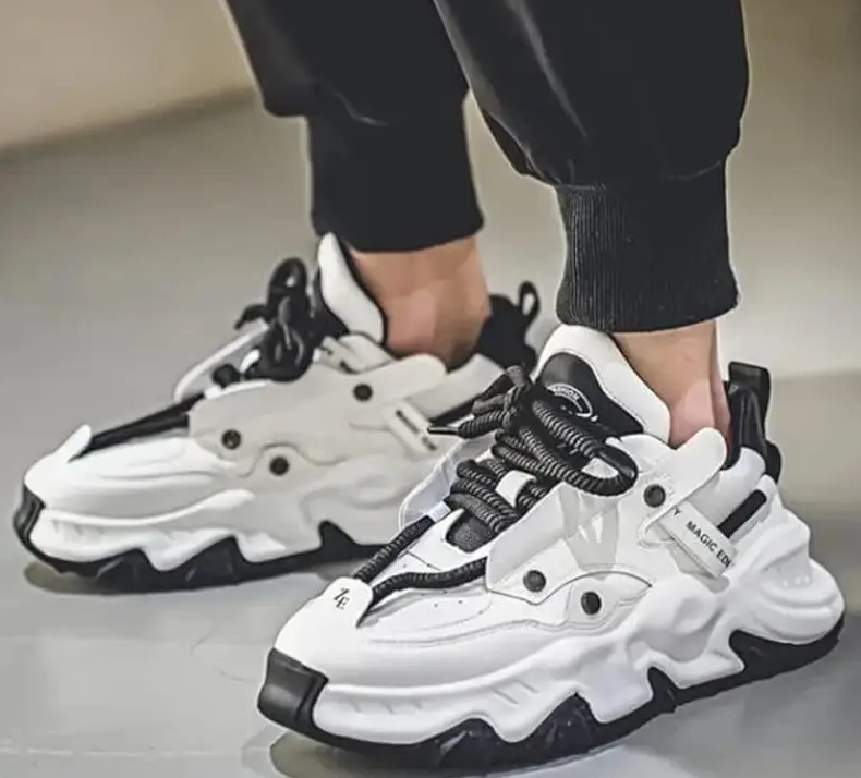 Trendy Men's Casual Sneakers Men's Fashion Style Walking Lace-Up Outdoor Sneakers For Men