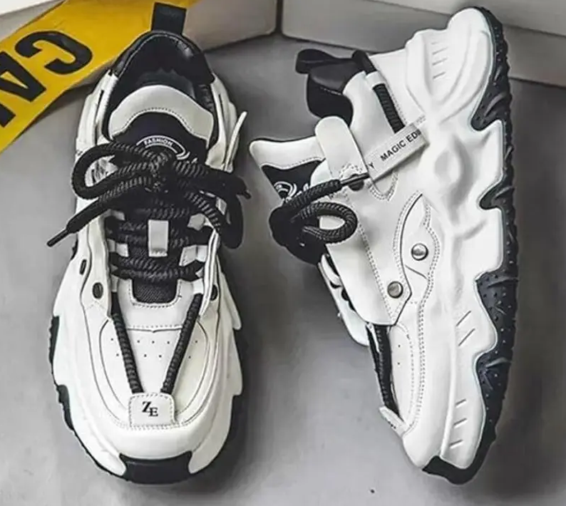 Trendy Men's Casual Sneakers Men's Fashion Style Walking Lace-Up Outdoor Sneakers For Men