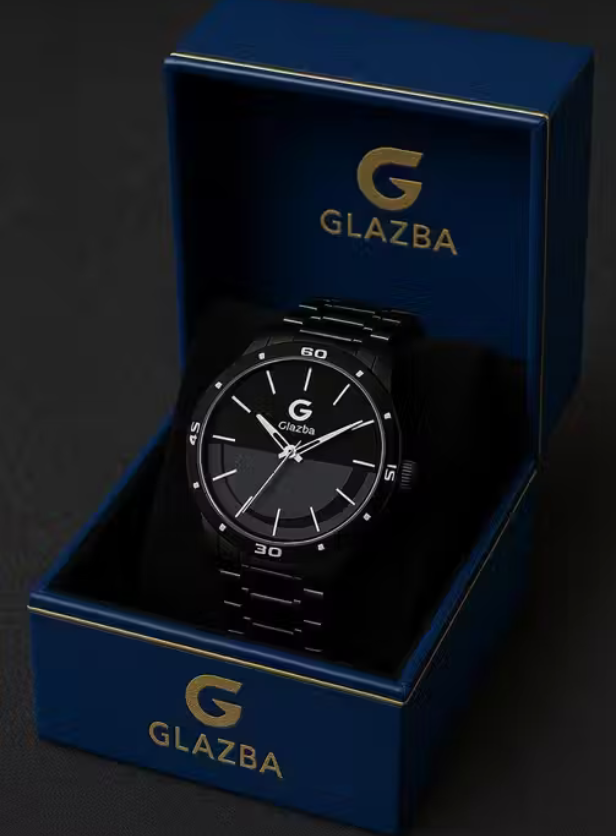 Trendy Black Chain Watch - For Men
