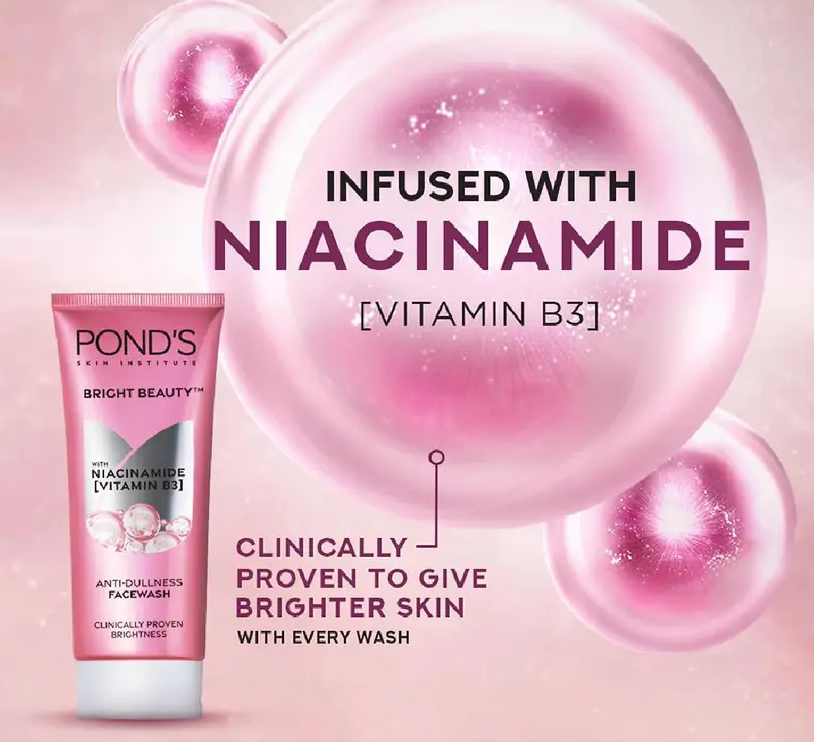 POND's Bright Beauty Infused with vitamin B3 & Niacinamide for Anti Dullness & glass skin shine Face Wash  (200 g)