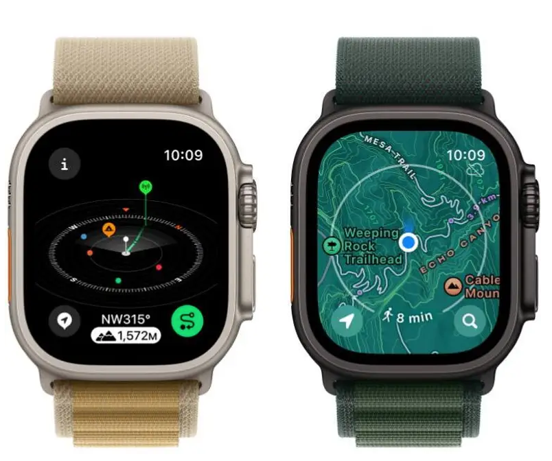 I Watch Ultra 2 (Inspired by Apple) GPS + Cellular 49mm Black Titanium with Black Ocean Band  (Black Strap, Free Size)