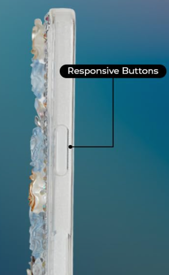 3D Compatible for iPhone 15 Pro Max, 3D Bling Diamond Crystal Shiny Sparkly Floral Gemstone Pearl Rhinestone Cute Pattern Clear Soft TPU Bumper Protective Luxury Rose Flower Case Cover