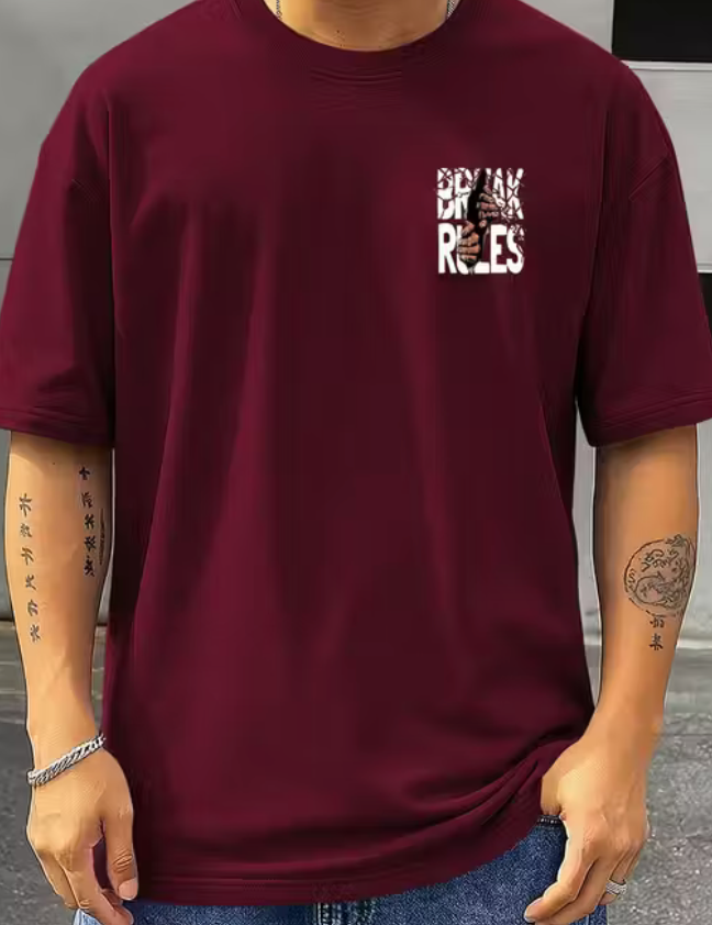 Free Style Oversized Men Tshirt|Men Printed Round neck Tshirt|Men Graphic print Tshirt|Men Oversize Tshirt
