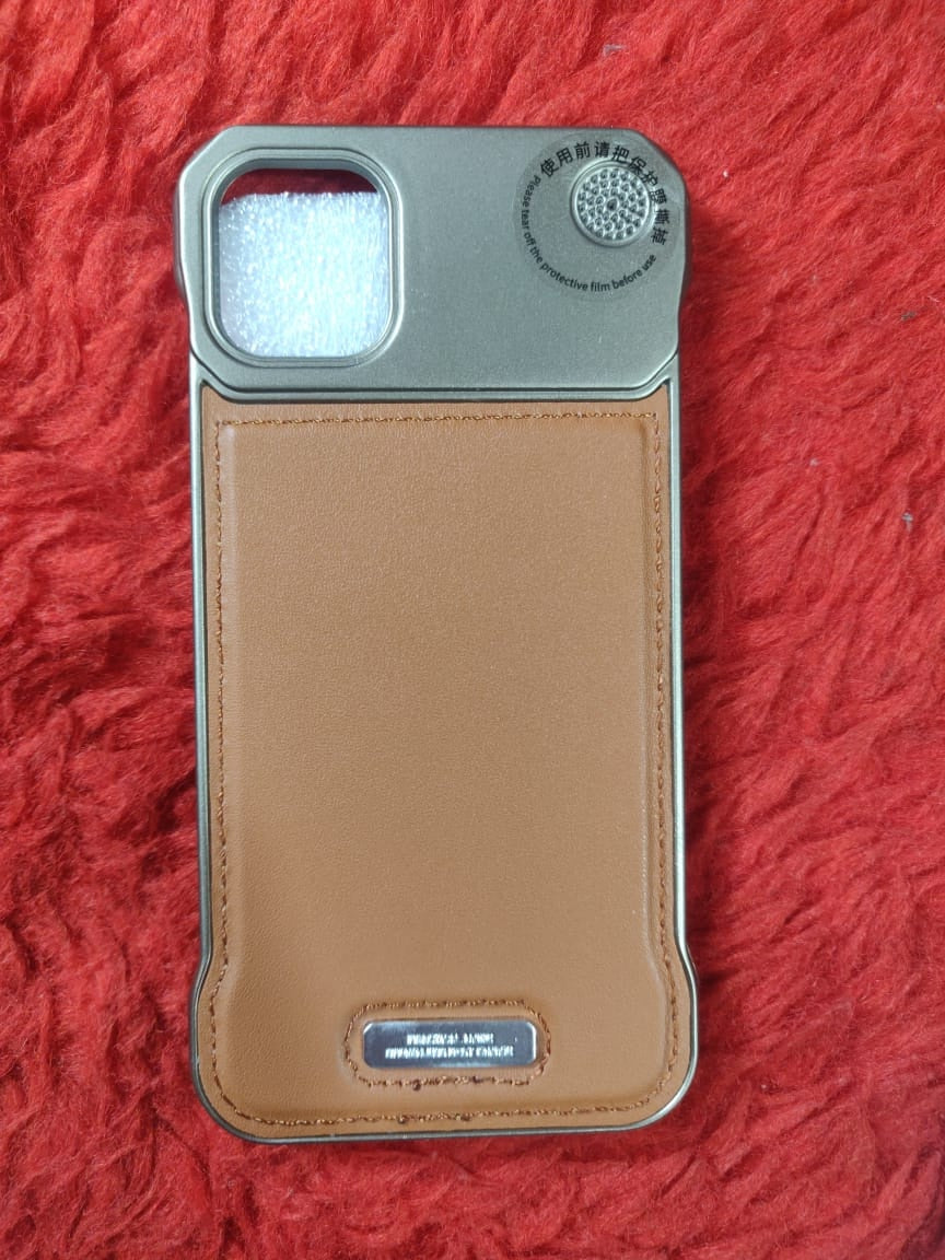 Premium Metallic AeroFLex Leather Case Cover with Aroma Perfume Cover Compatible for iPhone Series(14 - 16)