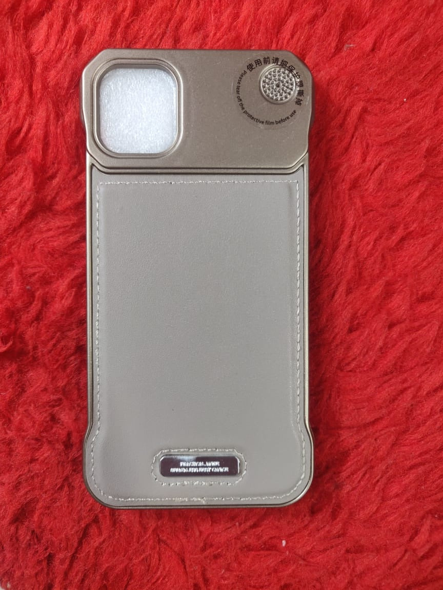 Premium Metallic AeroFLex Leather Case Cover with Aroma Perfume Cover Compatible for iPhone Series(14 - 16)