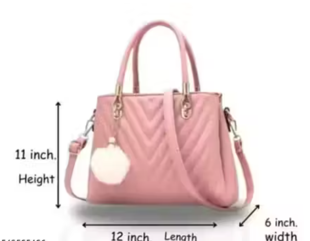 New Fancy Party Hand Bag Womens Fashion Leather Handbags Quilted Purses Top-handle Totes Satchel Bag for Ladies Shoulder Bag for Women with Pompom