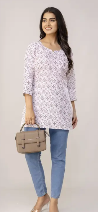 Gorgeous Printed Pure Cotton Straight Kurta Pack of 3 for Girls & Women(Grey, Black, Maroon)