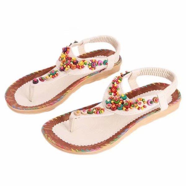 Flip Sandals Women Sandal Bohemia Shoes Lady Fashion National Flower Sandals Shoes