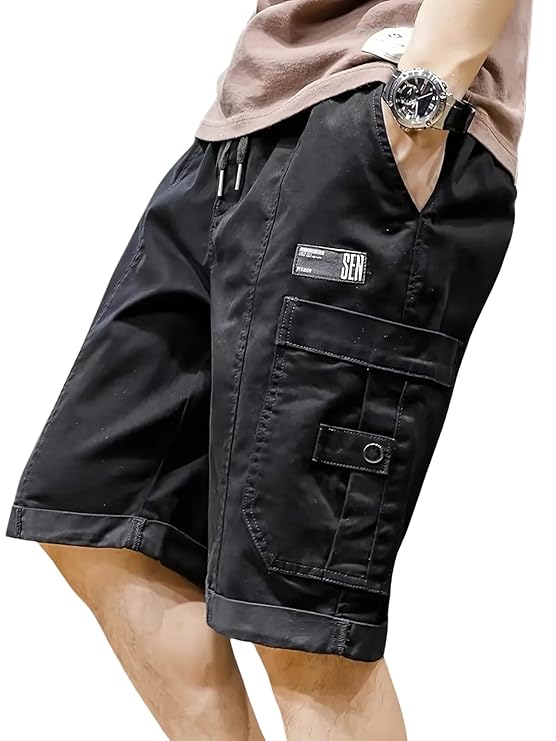 Men Shorts Cotton || Men Shorts Casual Black Matt